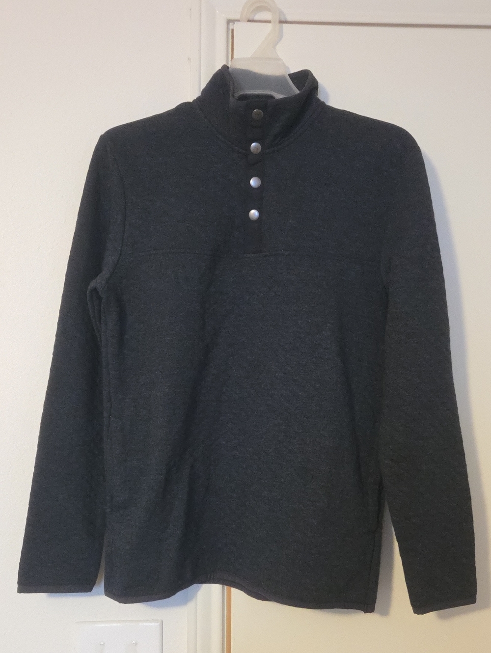 Sonoma Dark Gray Men's Quarter-Snap Pullover Sweater